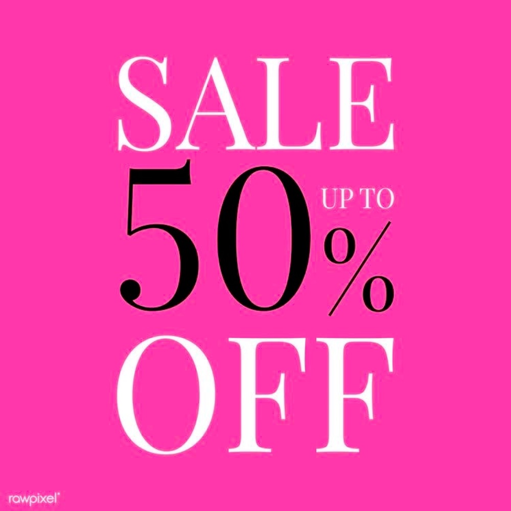 50 % off all items priced 100.00 or less